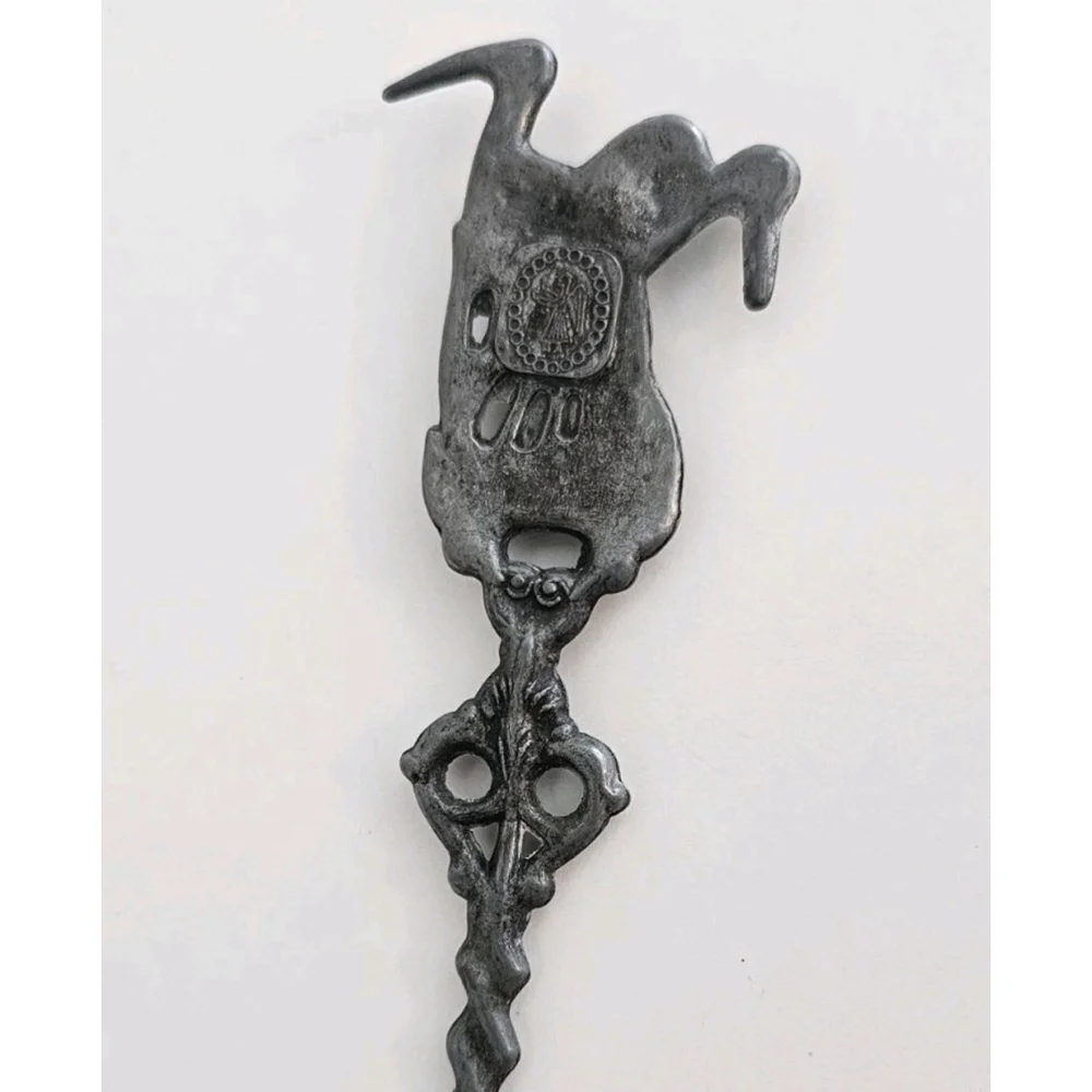 Old WWI Holland VOLENDAM ''Battle of Texel'' Pewter Decorative Collectible Spoon